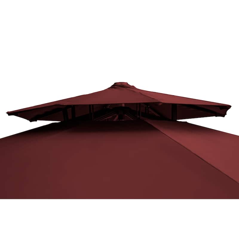 11.5-foot Outdoor Round Cantilever Umbrella Patio Offset Umbrella with No Base