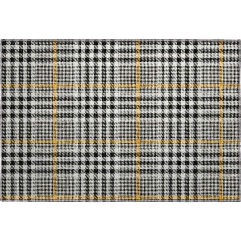 Premium Washable Super Soft Modern Plaid Mayfield Rug