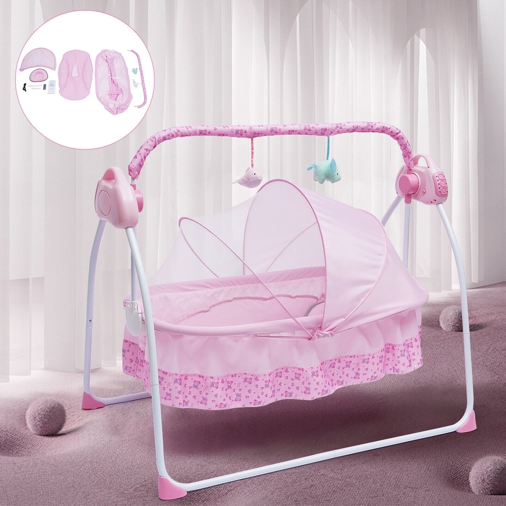 Pink outlet round bassinet