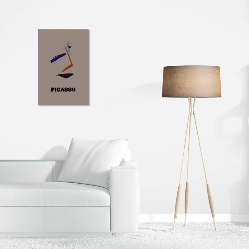 Wynwood Studio Canvas Typography and Quotes Pablo Picasso Summary Gray and Modern & Contemporary Wall Art Canvas Print - 24 x 16