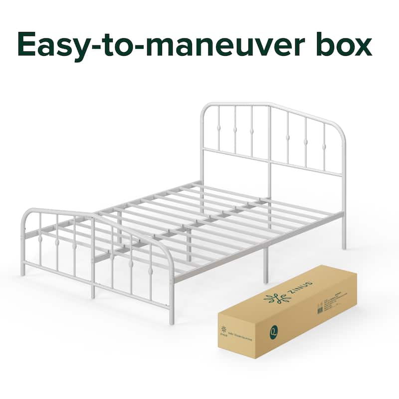 Priage by ZINUS Traditional Metal Platform Bed Frame