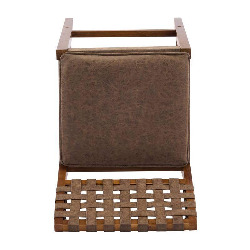 Christopher Knight Home - Rieti Industrial-Inspired Barstool Set with Crossback PU Upholstery and Wooden Frame