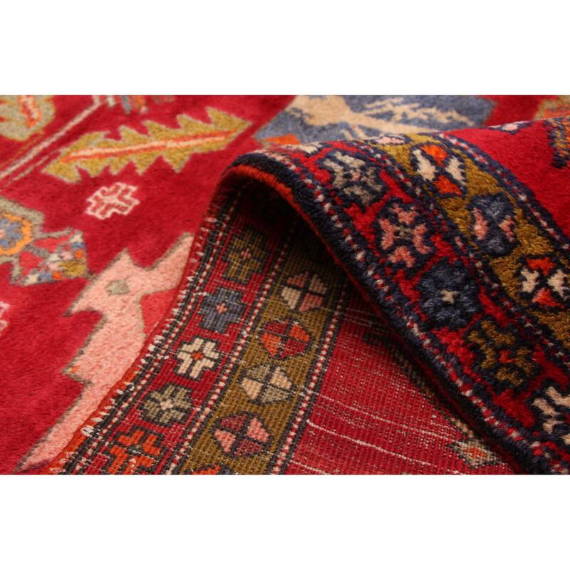 ECARPETGALLERY Hand-knotted Konya Anatolian Red Wool Rug - 4'11 x 11'1
