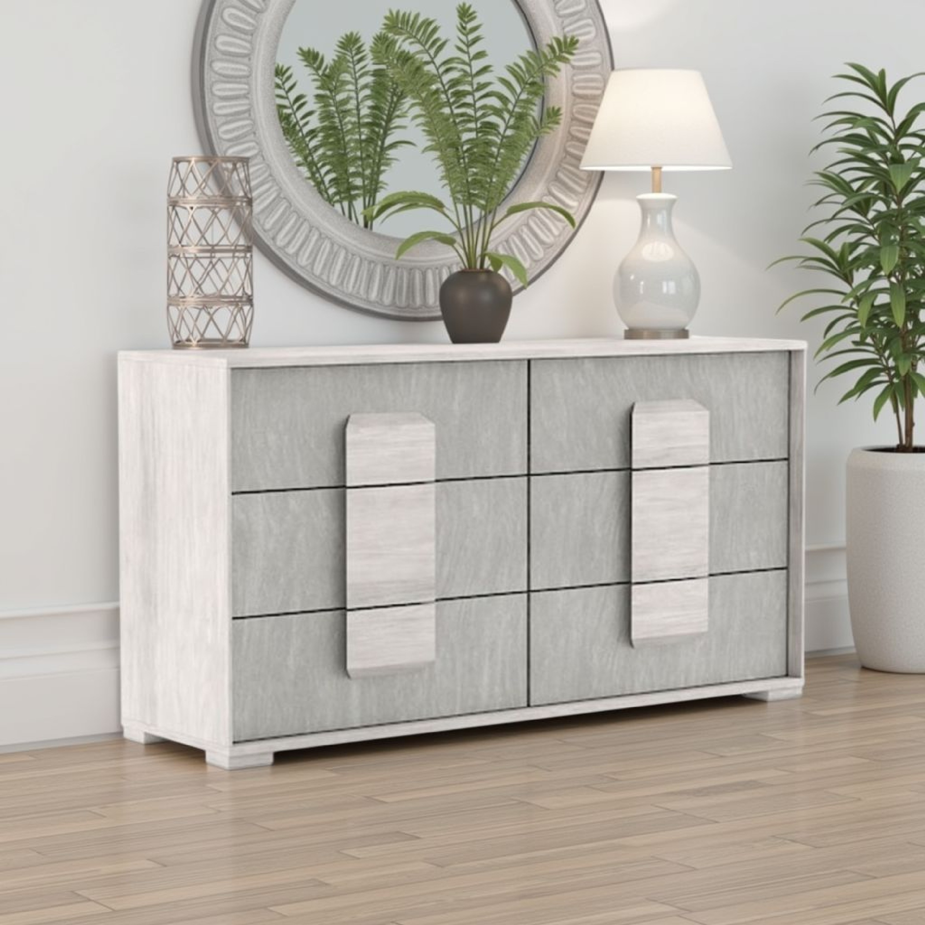 stone grey dresser Nomi Wide | 6 Drawers and Melamine Top green slip dress