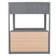 preview thumbnail 13 of 15, Full Size Loft Bed with Convertible Desk, Storage Shelf & 4 Drawers, Teddy Fleece Wood Bed Frame with Full-Length Guardrail