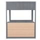 preview thumbnail 60 of 93, Teddy Fleece Loft Bed with Foldable Study Table, 4 Storage Drawers and Shelves Wood High LoftBed Frame for Bedroom
