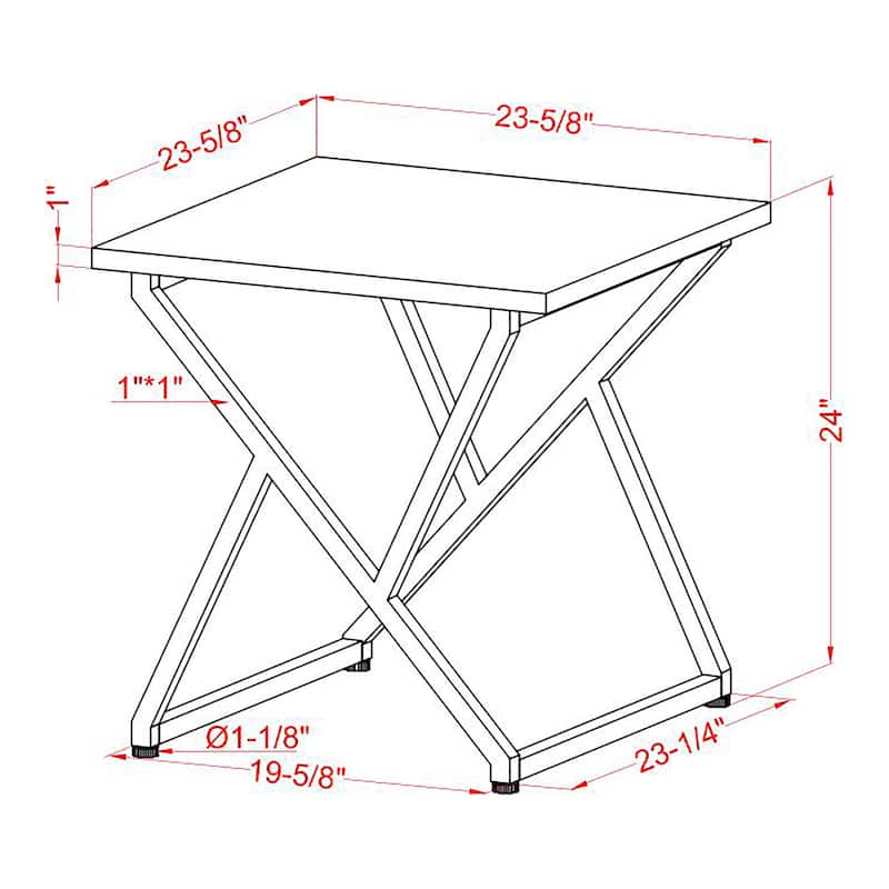 Cano Glam High Gloss White 24-inch Side Table by Furniture of America