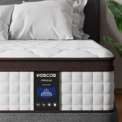 Queen Size Mattress, Kescas 10 Inch Memory Foam Hybrid Mattress