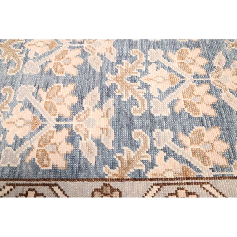 ECARPETGALLERY Hand-knotted Modern Oushak Navy Wool Rug - 8'2 x 10'0