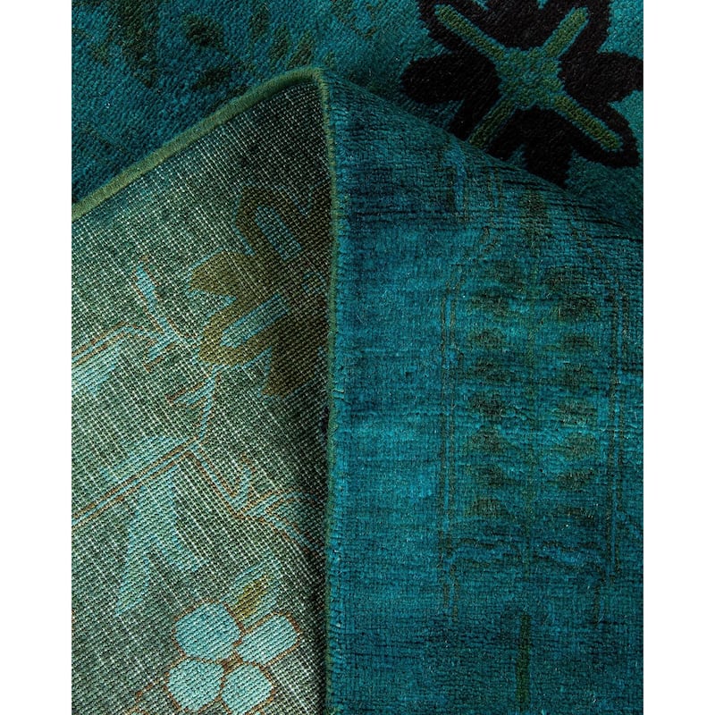 Fine Vibrance, One-of-a-Kind Hand-Knotted Area Rug - Blue, 4' 0" x 6' 3" - 4' 0" x 6' 3"