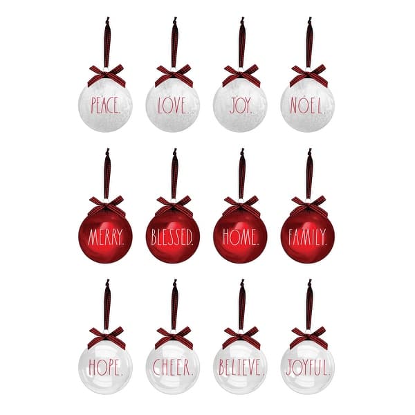 Rae Dunn Set Of 6 CHRISTMAS Ornaments - On Sale - Bed Bath & Beyond - 36294623