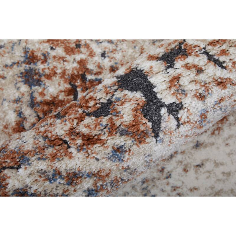 Grand Bazaar Odera Machine Made Distressed Modern Area Rug
