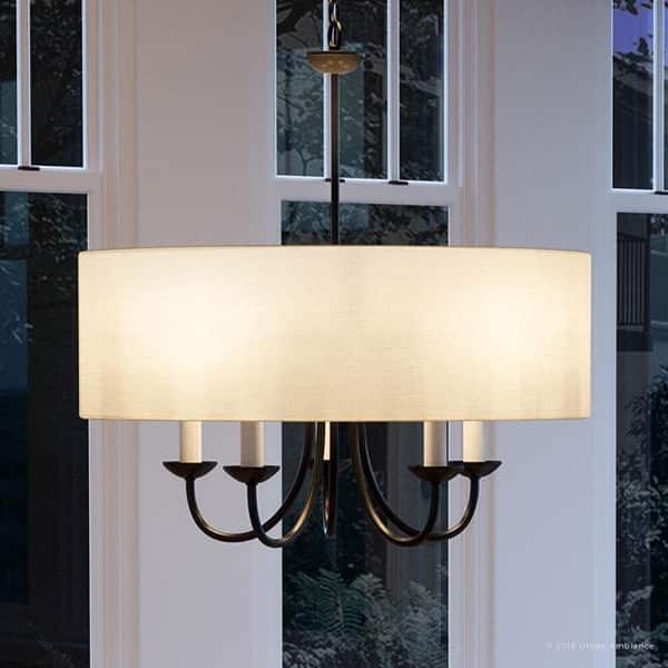 slide 2 of 7, Luxury Transitional Chandelier, 21.125"H x 21.625"W, with Provincial Style, Olde Bronze Finish by Urban Ambiance