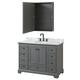 Option Dark Gray / White Carrara Marble Top / Matte Black