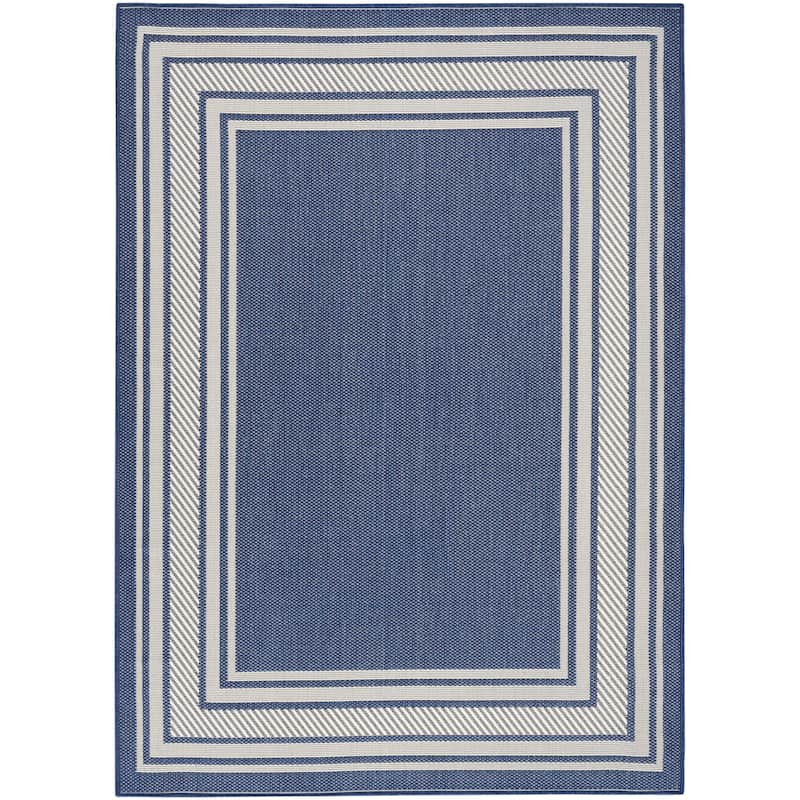 Nourison Horizon Indoor/Outdoor Geometric Area Rug - 4' x 6' - Navy