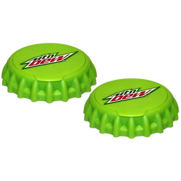Mtn Dew Can Caps Lid Fits Beer & Soda Pop Cans 2 PACK Beverage Top Covers Bed Bath