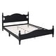 preview thumbnail 6 of 23, Queen Size Retro Wood Platform Bed Frame with Wooden Slat Support, No Box Spring Required