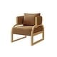 preview thumbnail 14 of 35, Corvus Danzig Teddy Fabric 1-Piece Accent Chair Orange