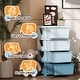 preview thumbnail 16 of 25, Qaba 4 Tier Kids Storage Unit, 4 Drawer Chest Toy Organizer Plastic Bins for Kids Bedroom Nursery Kindergarten Living Room
