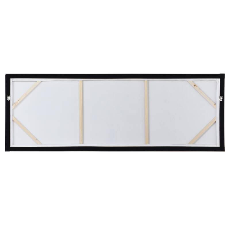 StyleCraft Natural Coverage Hand-Painted Framed Canvas Wall Art - 55" x 20"