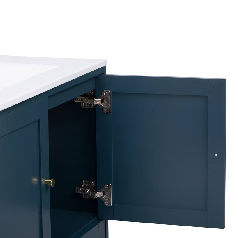 Bathroom Vanity with Ceramic Sink, Bathroom Storage Cabinet with Soft Closing Doors, Bathroom Vanities with Drawer