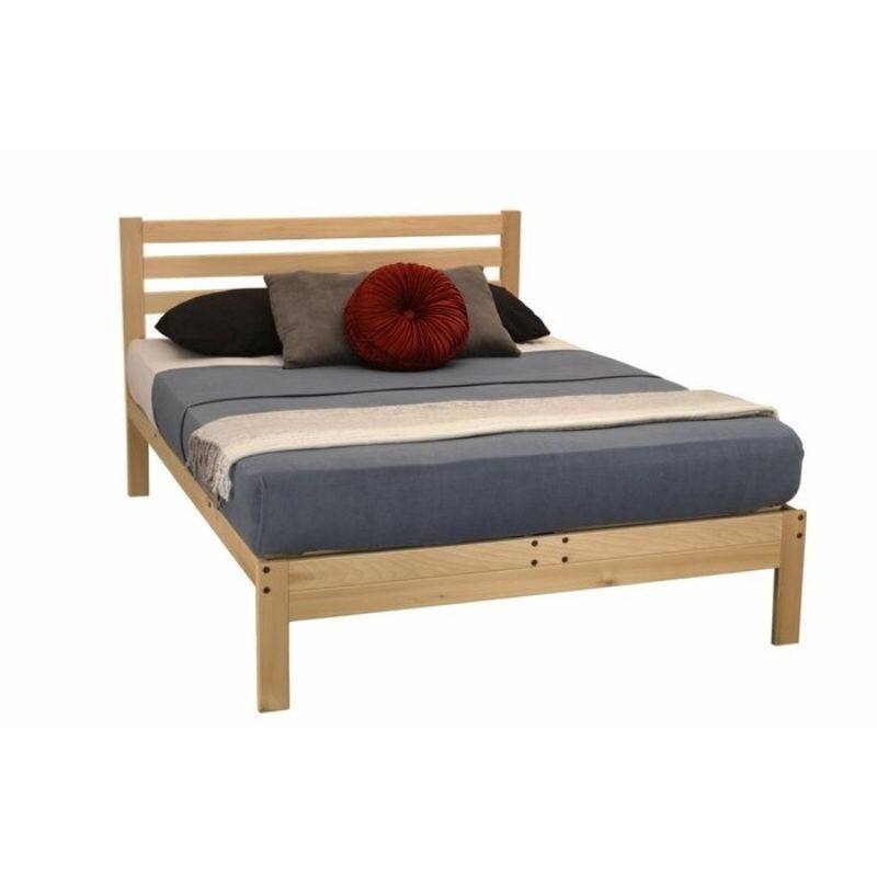 FarmHome Natural Platform Bed in Queen Size