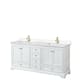Option White, Gold Trim, Carrara Cultured Marble Top