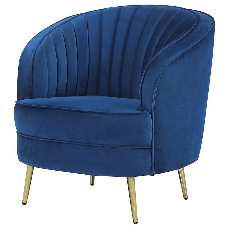 Sophia Upholstered Channel Tufted Barrel Accent Chair