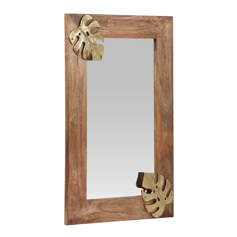 Ridgeway Boho Handcrafted Rectangular Mango Wood Wall Mirror by Christopher Knight Home - 24.00" L x 1.00" W x 36.00" H