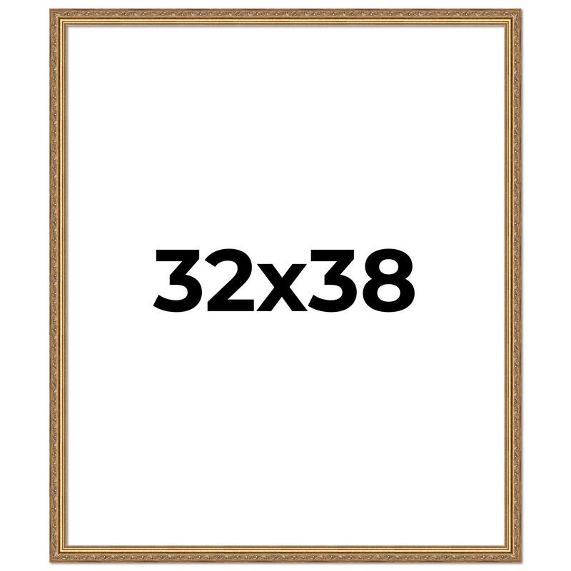 32x38 Frame Red Solid Wood Picture Frame Width 1.75 Inches | Interior Frame Depth 1 13/16 Inches