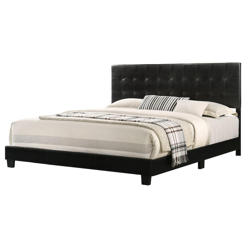 Caldwell Faux Leather Tufted Bed