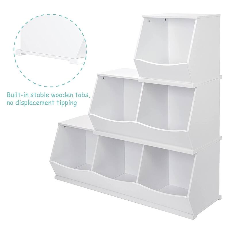 COSTARS Toy Storage Organizer,Stackable Kids Toy Storage Cubby,Toy Boxes and Storage
