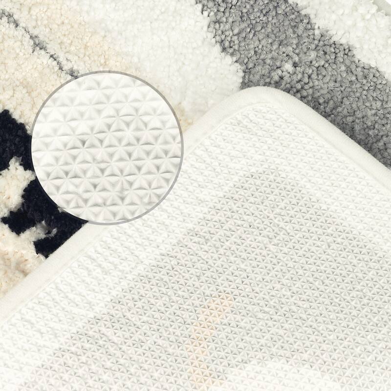 Cute Colorful Bath Mat, Stylish Funny Bathroom Rug with Cute Words, Fluffy Rug