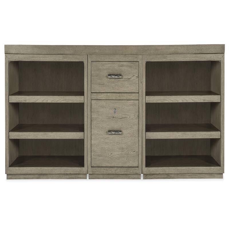 Linville Falls 96" Credenza with File and Two Open Desk Cabinets Credenza - 96"W x 30"H x 24"D