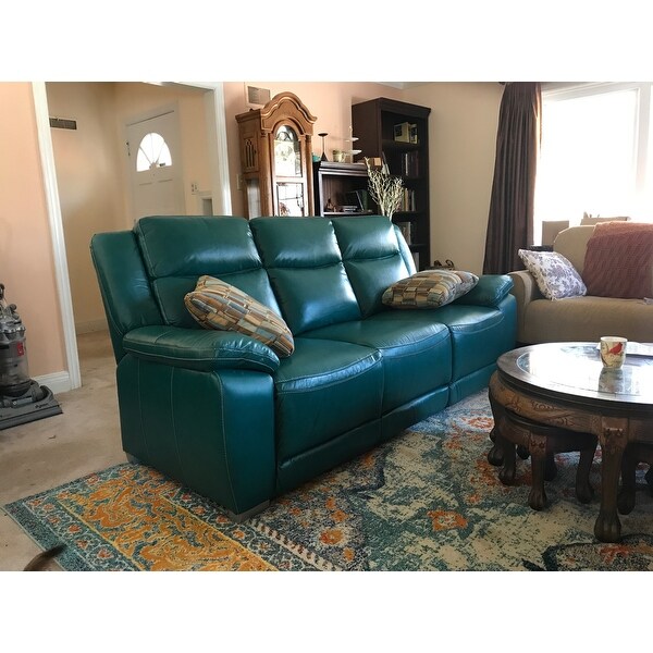 turquoise recliner sofa