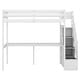 preview thumbnail 19 of 24, Twin Loft Bed with Desk & Storage Staircase, Espresso