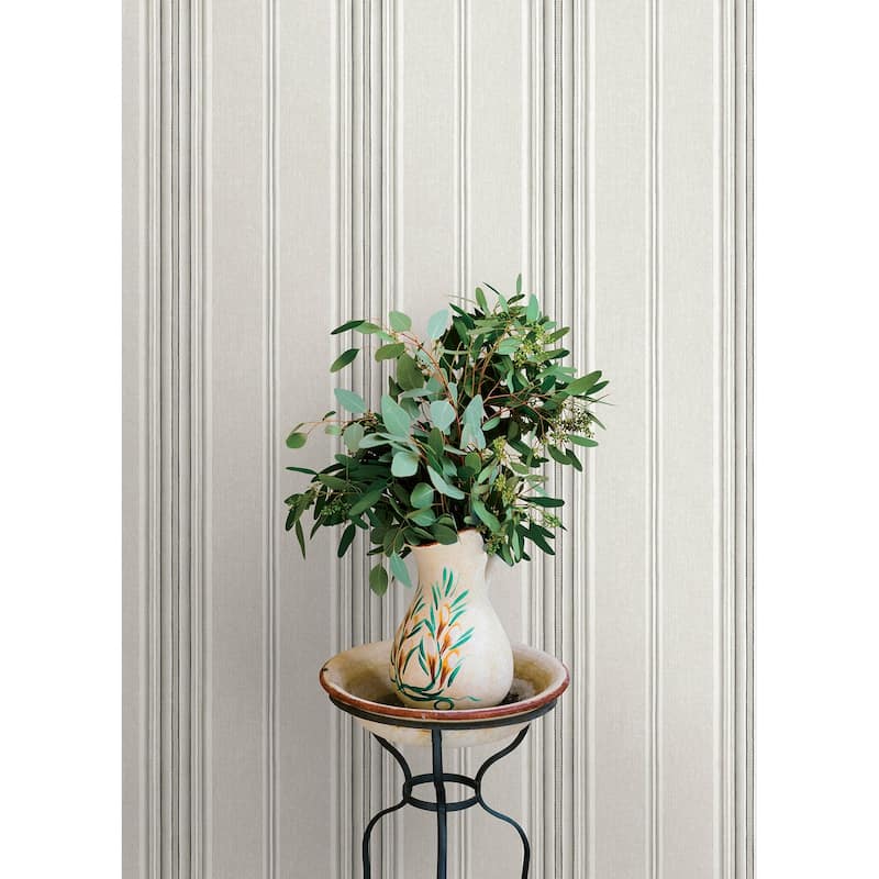 Chesapeake Calvados Grey Linen Stripe Wallpaper