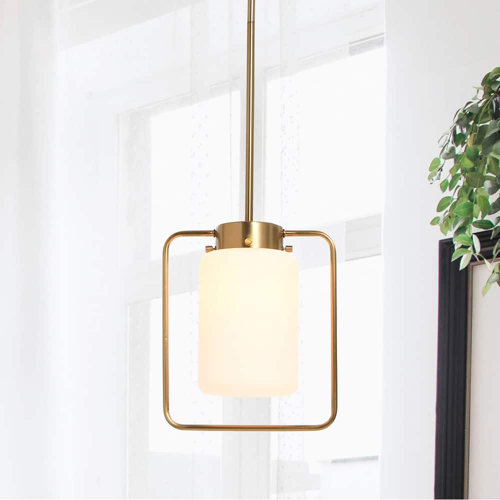 Robert Stevenson Lighting Ezra - Metal and Frosted Glass Ceiling Light