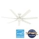 preview thumbnail 2 of 26, Hunter 60" Downtown Windmill Outdoor Ceiling Fan w/ Wall Control, Damp-Rated - Indoor-Outdoor, Industrial, Modern - ENERGY STAR!