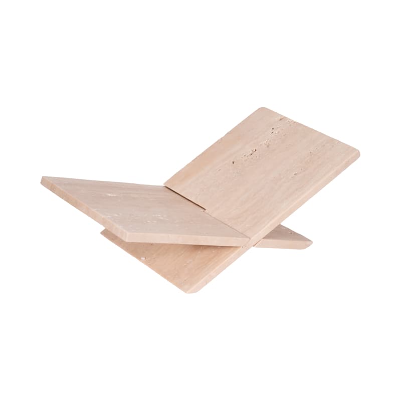 Decorative Travertine Book Stand - 18"
