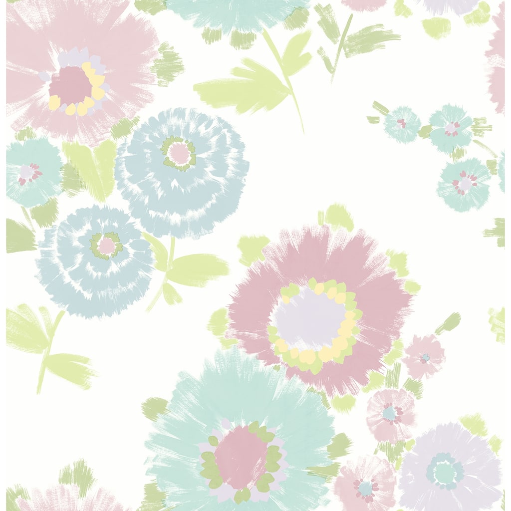 A-Street Prints Essie Pastel Painterly Floral Wallpaper
