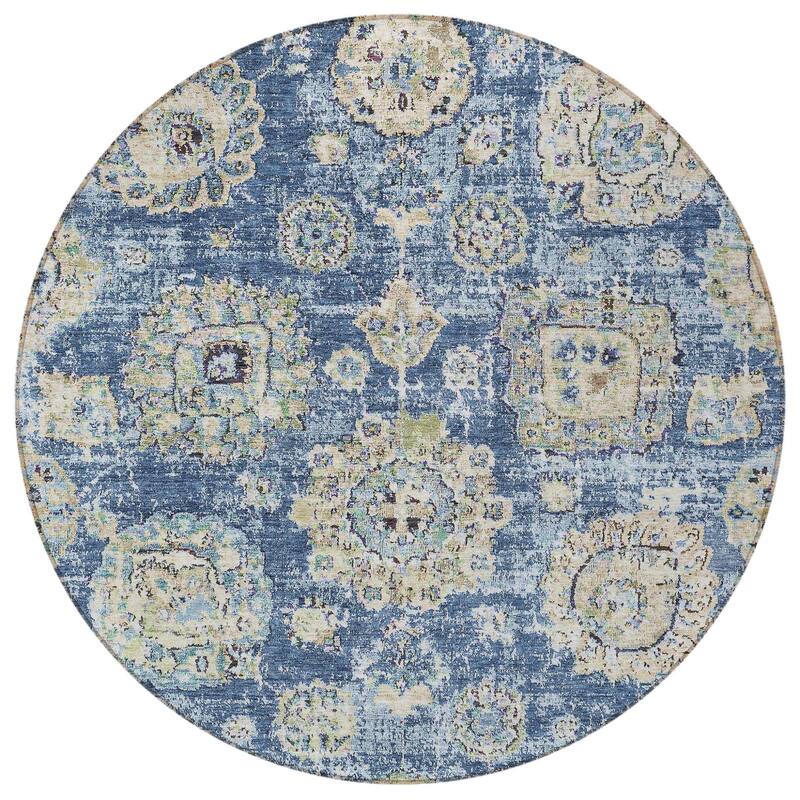 HomeRoots Floral Transitional Rectangle Outdoor Rug
