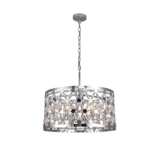 Chrome Metal Chandelier with Clear Crystal Accents - Bed Bath & Beyond ...