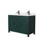Option Green, Black Trim, White Cultured Marble Top