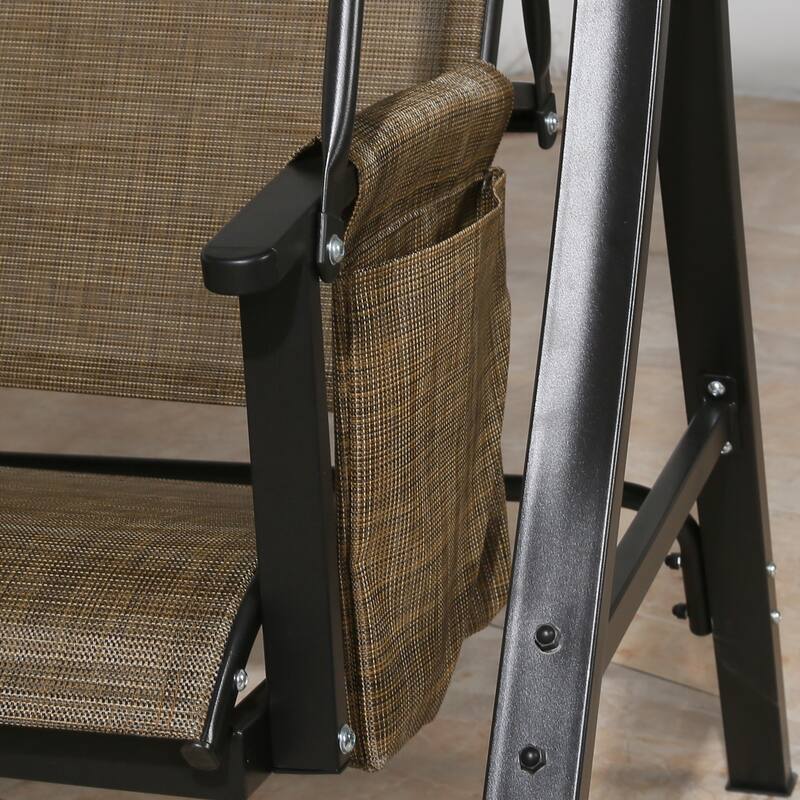 3-Seater Outdoor Porch Patio Hammock Swing Glider Bench