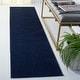preview thumbnail 11 of 45, SAFAVIEH Vision Hellin Contemporary Solid Rug 2' x 10' Runner - Navy - Runner
