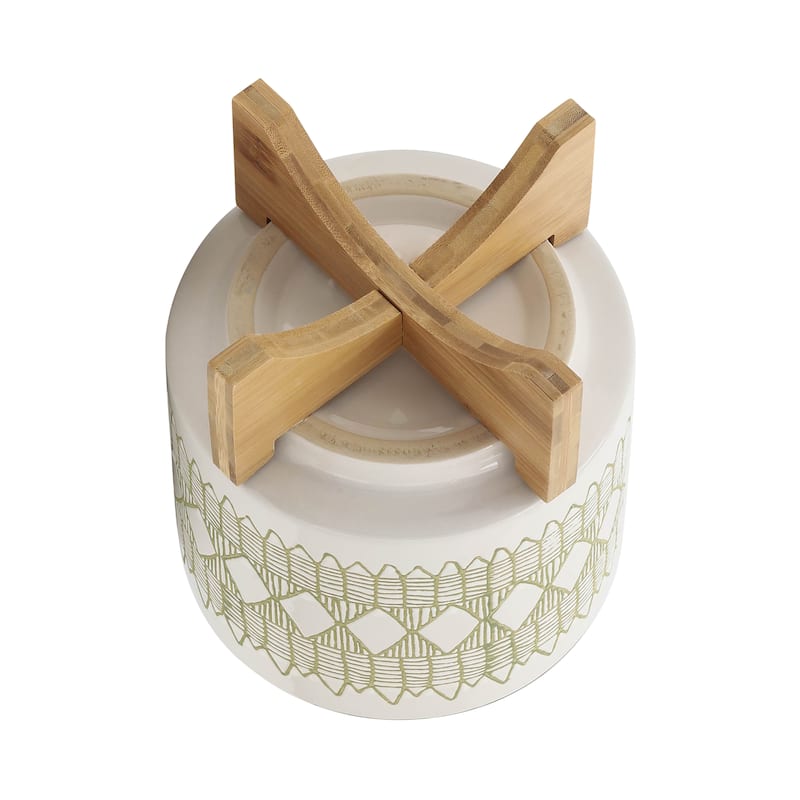 Sagebrook Home Abstract Ceramic Planter on Stand Indoor/Outdoor