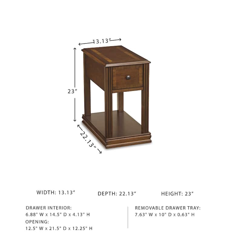 Breegin Contemporary Chair Side End Table Multi - 13"W x 22"D x 23"H