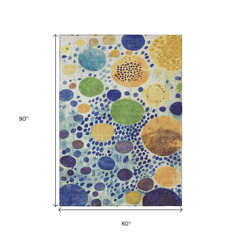 HomeRoots Geometric Transitional Rectangle Outdoor Rug