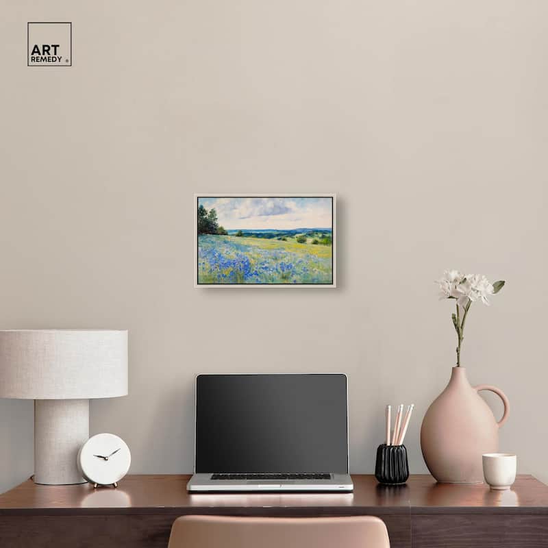 Sky Over Blue Fields Canvas by Art Remedy